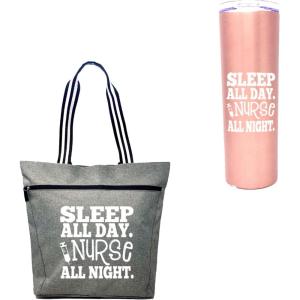 image:imageBrooke amp Jess Designs Night Nurse Bag and Tumbler Gift Bundle