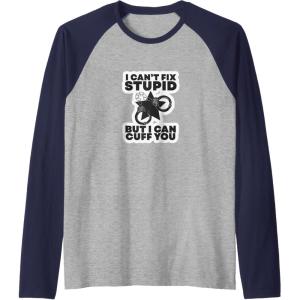 image:imageI Cant Fix Stupid  First Responder Gift Raglan Baseball TeeNavy BlueAthletic Heather