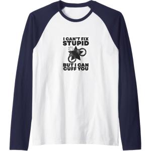 image:imageI Cant Fix Stupid  First Responder Gift Raglan Baseball TeeNavy BlueWhite