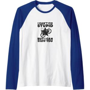 image:imageI Cant Fix Stupid  First Responder Gift Raglan Baseball TeeRoyal BlueWhite