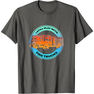 image:imageI Play With Firetrucks  First Responder Gift TShirtAsphalt Grey