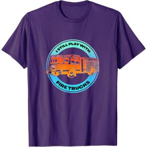 image:imageI Play With Firetrucks  First Responder Gift TShirtPurple