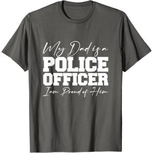 image:imageMy Dad Is A Police Officer  First Responder Gift TShirtAsphalt Grey