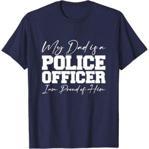 image:imageMy Dad Is A Police Officer  First Responder Gift TShirtNavy Blue