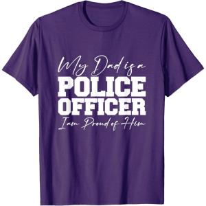 image:imageMy Dad Is A Police Officer  First Responder Gift TShirtPurple