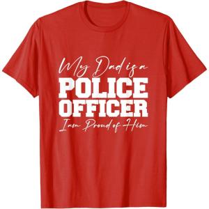 image:imageMy Dad Is A Police Officer  First Responder Gift TShirtRed