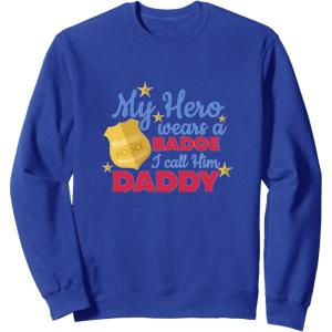 image:imageMy Hero Wears A Badge  First Responder Gift SweatshirtRoyal Blue