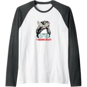 image:imageParamedic Life  First Responder Gift Raglan Baseball TeeDark Heather GreyWhite