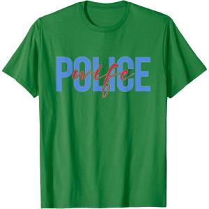 image:imagePolice Wife  First Responder Gift TShirtKelly Green