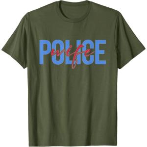 image:imagePolice Wife  First Responder Gift TShirtOlive Green