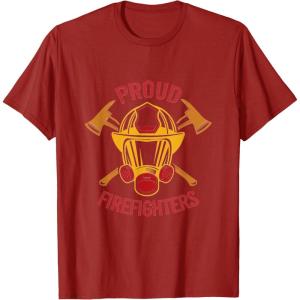 image:imageProud Firefighters  First Responder Gift TShirtCranberry Red