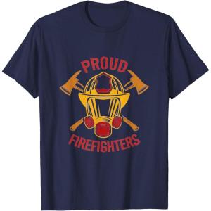 image:imageProud Firefighters  First Responder Gift TShirtNavy Blue