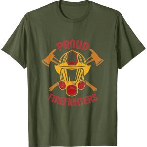 image:imageProud Firefighters  First Responder Gift TShirtOlive Green