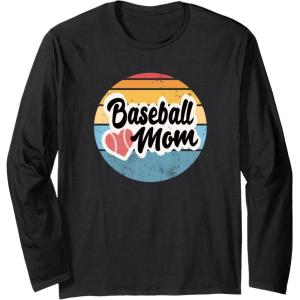 image:imageBaseball Mom Retro  Gift for Mother Long Sleeve TShirtBlack