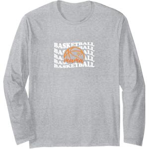 image:imageBasketball Mama  Sports Mom Gifts Long Sleeve TShirtHeather Grey