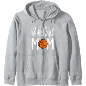 image:imageBasketball Mom Gift Zip HoodieHeather Grey