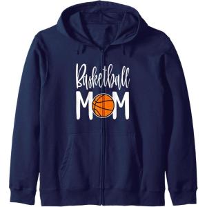 image:imageBasketball Mom Gift Zip HoodieNavy Blue