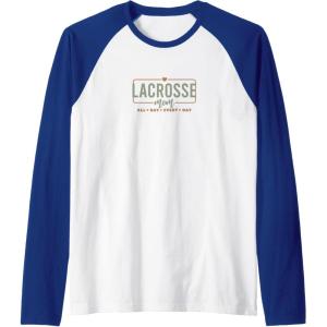 image:imageLacrosse Mom All Day Every Day  Sports Mom Gifts Raglan Baseball TeeRoyal BlueWhite