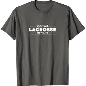 image:imageLivin that Lacrosse Mom Life  Sports Mom Gifts TShirtAsphalt Grey