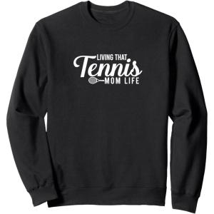 image:imageLiving that Tennis Mom Life  Sports Mom Gifts SweatshirtBlack