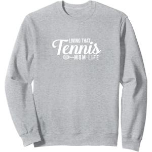image:imageLiving that Tennis Mom Life  Sports Mom Gifts SweatshirtHeather Grey