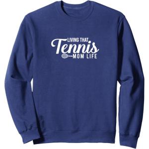 image:imageLiving that Tennis Mom Life  Sports Mom Gifts SweatshirtNavy Blue