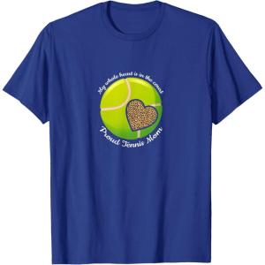 image:imageMy whole heart is in the court Proud Tennis Mom TShirtRoyal Blue