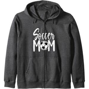 image:imageSoccer Mom Fun Sports Gift Zip HoodieDark Heather Grey