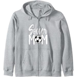 image:imageSoccer Mom Fun Sports Gift Zip HoodieHeather Grey