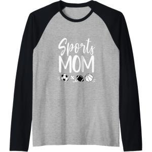 image:imageSports Mom Fun Gift Raglan Baseball TeeBlackAthletic Heather