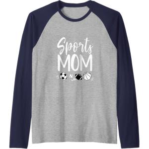 image:imageSports Mom Fun Gift Raglan Baseball TeeNavy BlueAthletic Heather