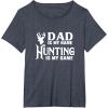 image:imageDad is my Name Hunting is My Game  Men Dad Uncle Gift TShirtHeather Blue