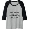 image:imageShes Eating For Two  New Dad Dad To Be Gift Raglan Baseball TeeBlackAthletic Heather