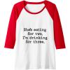 image:imageShes Eating For Two  New Dad Dad To Be Gift Raglan Baseball TeeRedWhite
