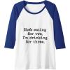 image:imageShes Eating For Two  New Dad Dad To Be Gift Raglan Baseball TeeRoyal BlueWhite