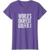 image:imageWorlds Okayest Golfer  Great Gift for Golfers TShirtPurple Heather