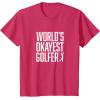 image:imageWorlds Okayest Golfer  Great Gift for Golfers TShirtRed Heather
