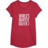 image:imageWorlds Okayest Golfer  Great Gift for Golfers TShirtRed Heather