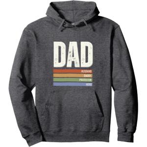 image:imageDad Husband Daddy Protector Hero Gift Pullover HoodieDark Heather Grey