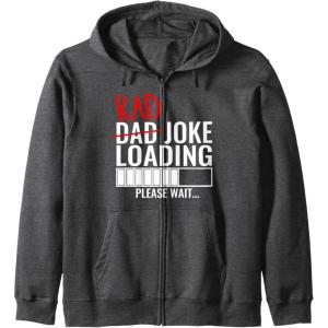 image:imageDad Rad Joke Loading Please Wait  Funny Gift for Dad Zip HoodieDark Heather Grey