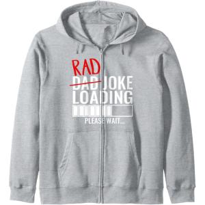 image:imageDad Rad Joke Loading Please Wait  Funny Gift for Dad Zip HoodieHeather Grey