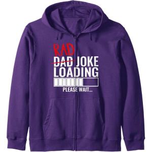 image:imageDad Rad Joke Loading Please Wait  Funny Gift for Dad Zip HoodiePurple