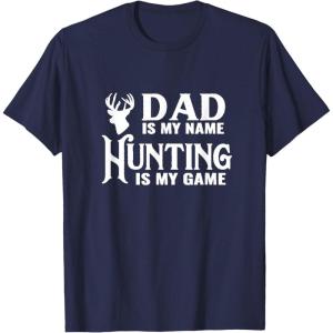 image:imageDad is my Name Hunting is My Game  Men Dad Uncle Gift TShirtNavy Blue
