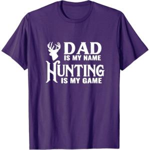 image:imageDad is my Name Hunting is My Game  Men Dad Uncle Gift TShirtPurple