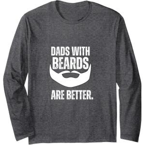 image:imageDads with Beards are Better Long Sleeve TShirtDark Heather Grey