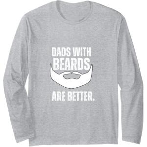 image:imageDads with Beards are Better Long Sleeve TShirtHeather Grey