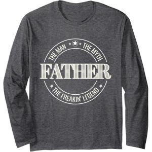 image:imageFather  The Man The Myth The Legend Gift Long Sleeve TShirtDark Heather Grey