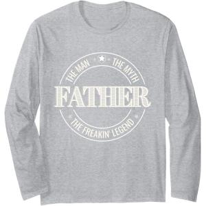 image:imageFather  The Man The Myth The Legend Gift Long Sleeve TShirtHeather Grey
