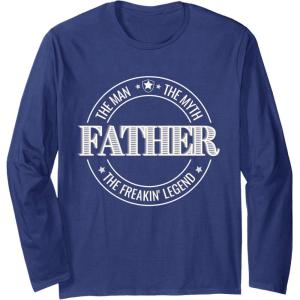 image:imageFather  The Man The Myth The Legend Gift Long Sleeve TShirtNavy Blue