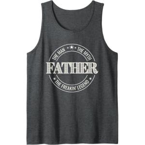 image:imageFather  The Man The Myth The Legend Gift Tank TopDark Heather Grey